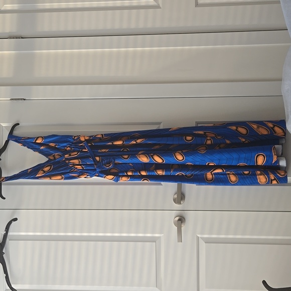 African print maxi dress with front slit - Picture 1 of 2
